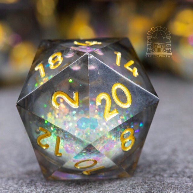 Sage's Spirits - Nether Spirits Liquid Core Sharp Edge Resin Dice Set
