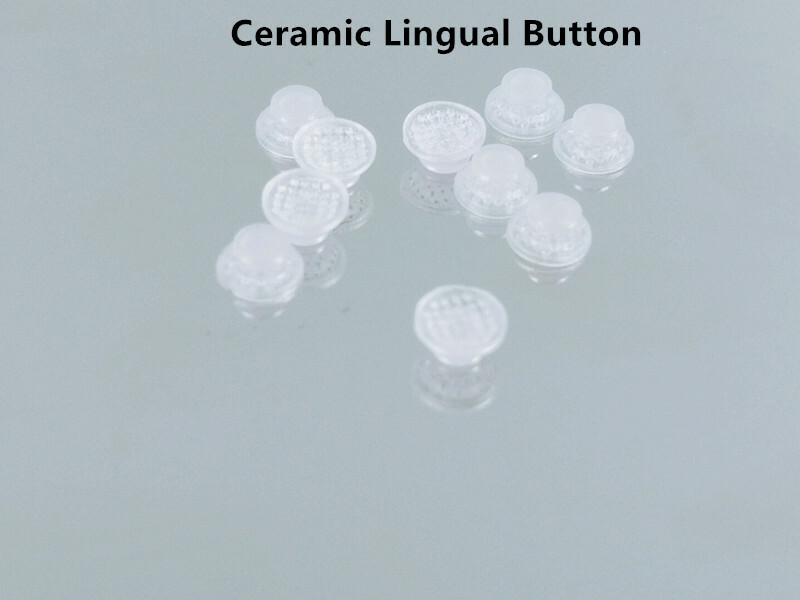 Ceramic Orthodontic Lingual Button Dental Brackets For Bracket Mesh Adhesive
