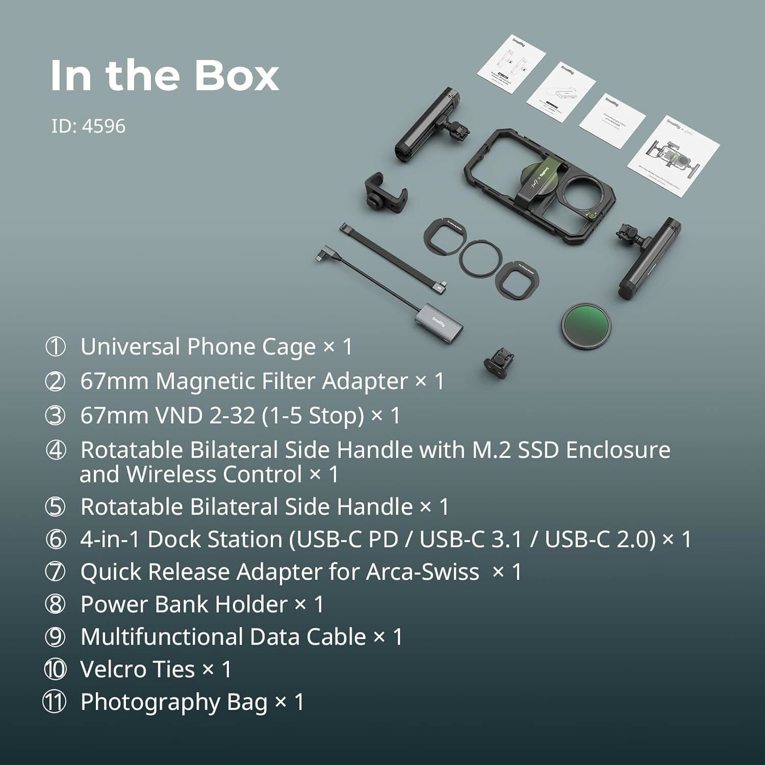 SmallRig All-In-One Mobile Video Kit,Phone Cage w/ Side Handle & Magnetic Filter