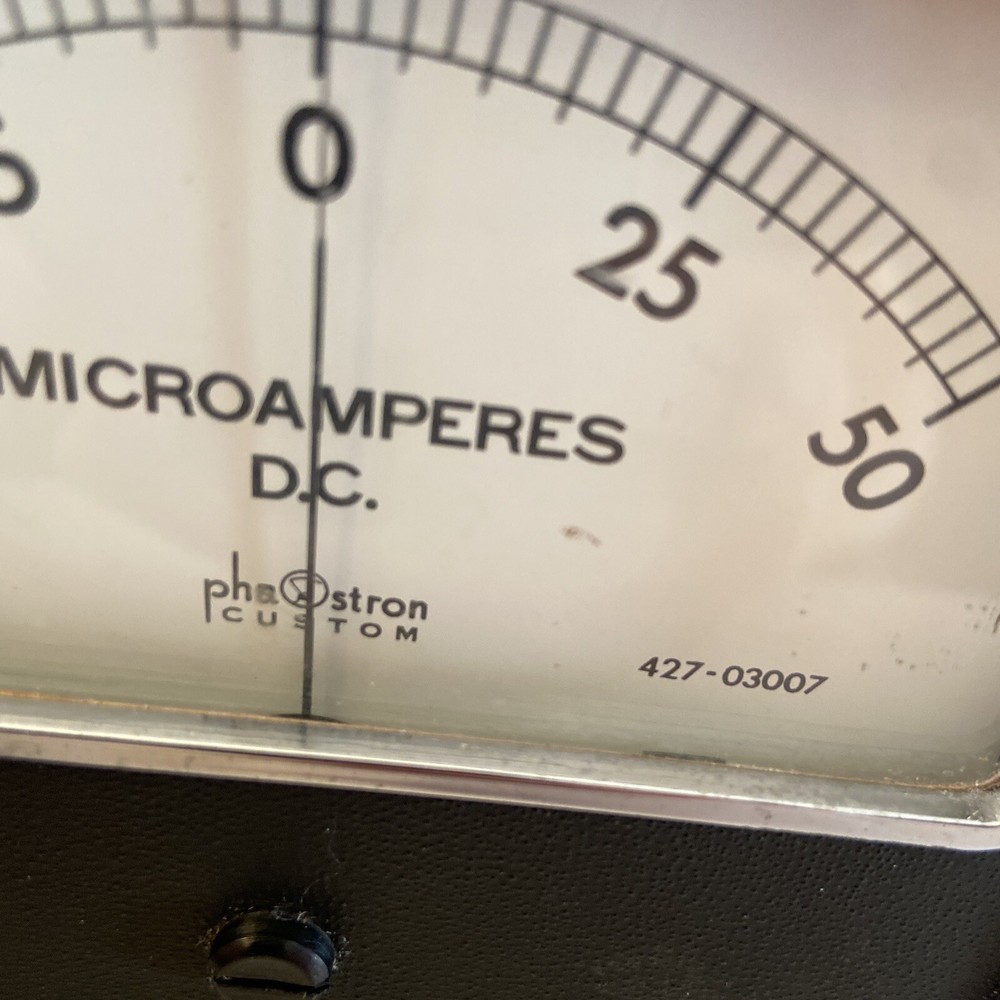 PHASTRON CUSTOM MICROAMPERES DC METER #H
