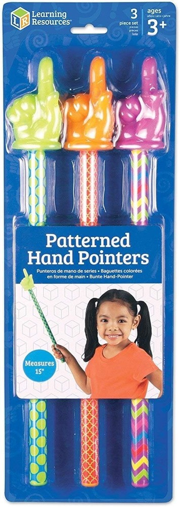 Learning Resources Patterned Hand Pointers - Perfect for Classroom Participation