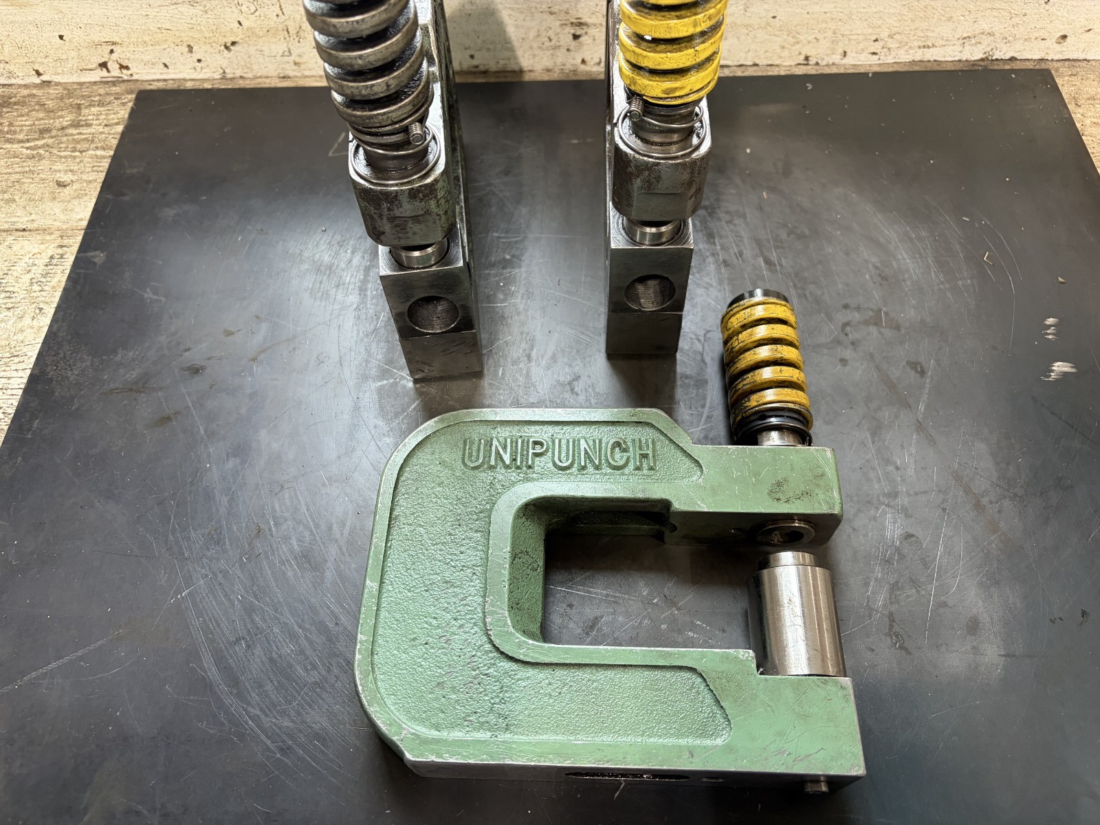 Unipunch 4AJ 1-1/2 C Frame Loaded Punch Holders (Lot of 3)