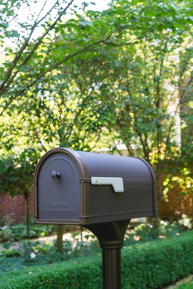 Architectural Mailboxes Bellevue Galvanized Steel Post Mount One Size, Brown