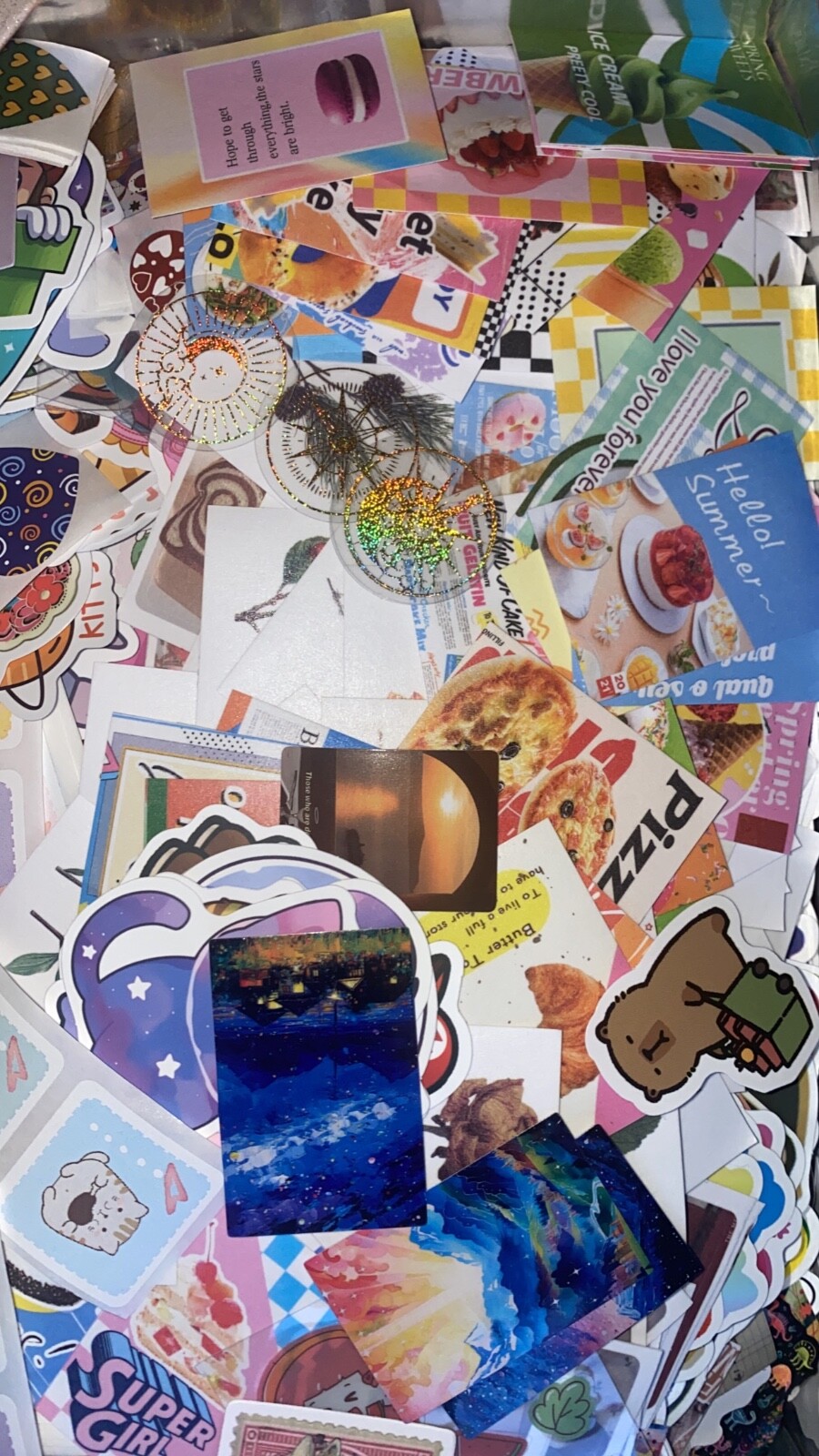 Surprise Lot of 50 Random Stickers - Includes Die Cuts/Sticker Flakes!