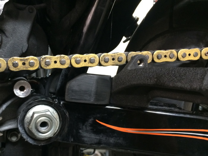 Dyna Chain Slider Case Saver for chain conversion on 2006 to present