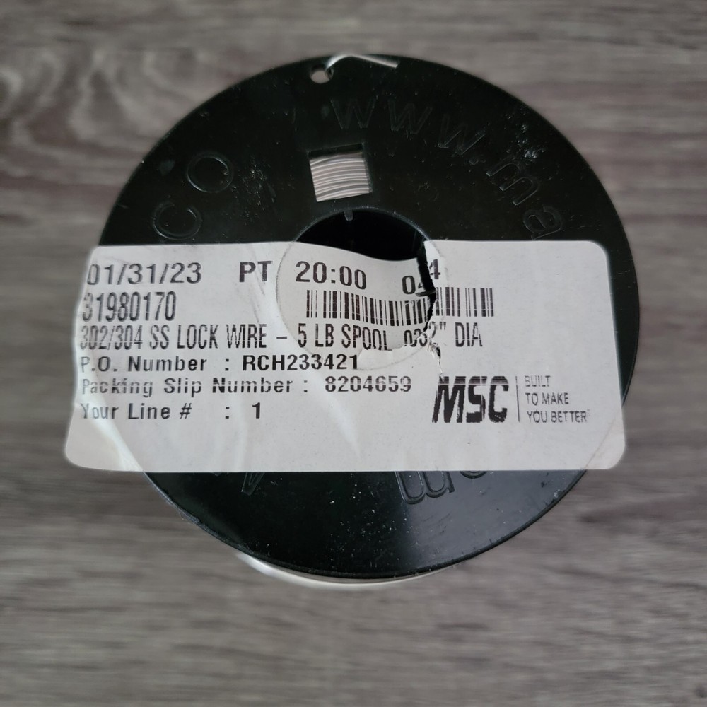 Malin Co Value 34-0320-005S Lockwire Spool .032 Diameter 1820 Ft