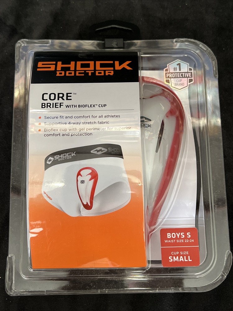 Shock Doctor Core Brief With Bioflex Protective Cup- Boys Medium- Cup Size Small