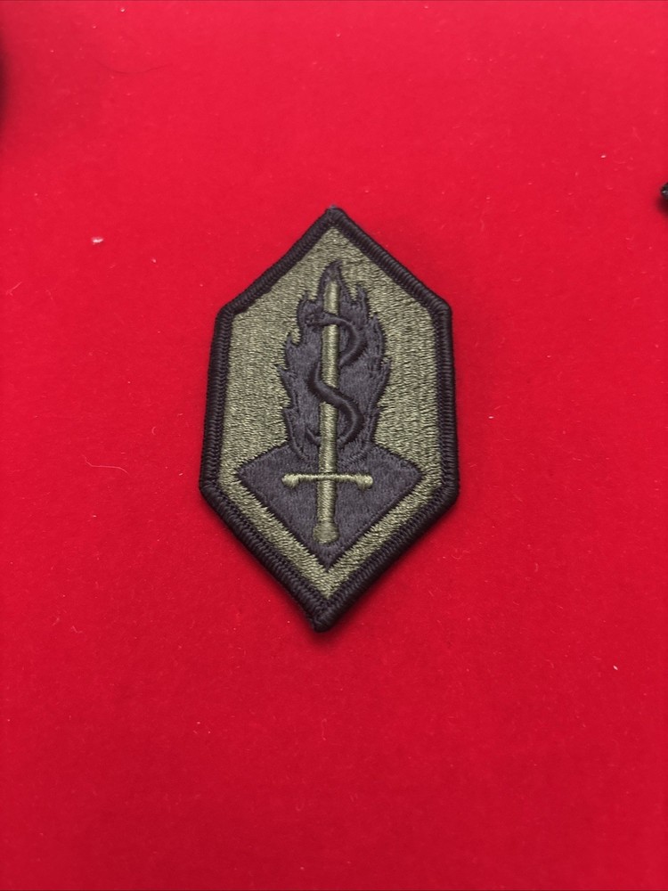 US Army Medical Research & Development Command Subdued Sew On Patch Insignia