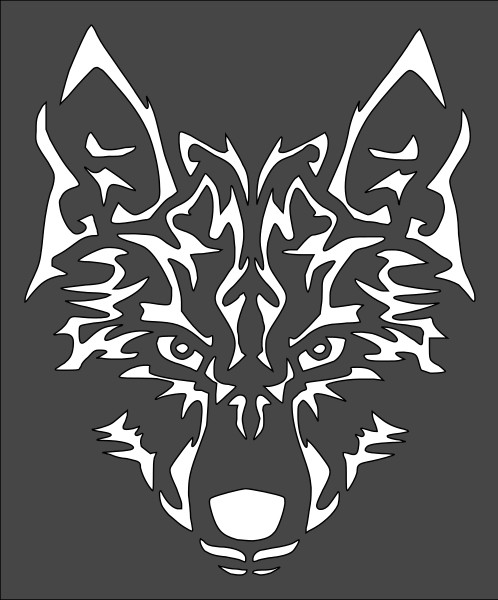 1- 7x9 inch Stencil, (TA-54) Wolf (6mil)*****