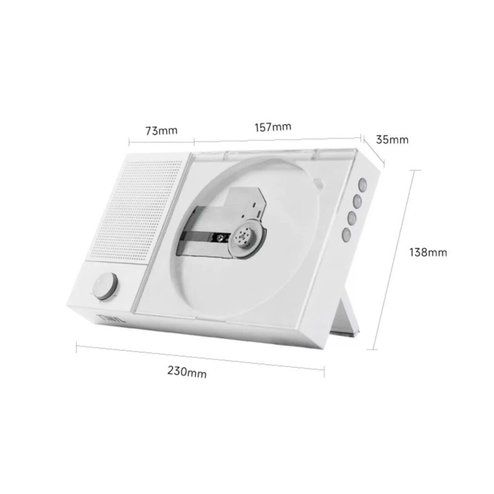 TINYL SPLIT 3-IN-1 HiFi Magnetic Retro Split CD Player Bluetooth White