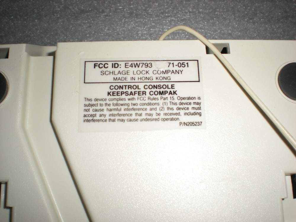 New SCHLAGE Keepsafer Compak Control Console unit Base 71-051 N205237 E4W793