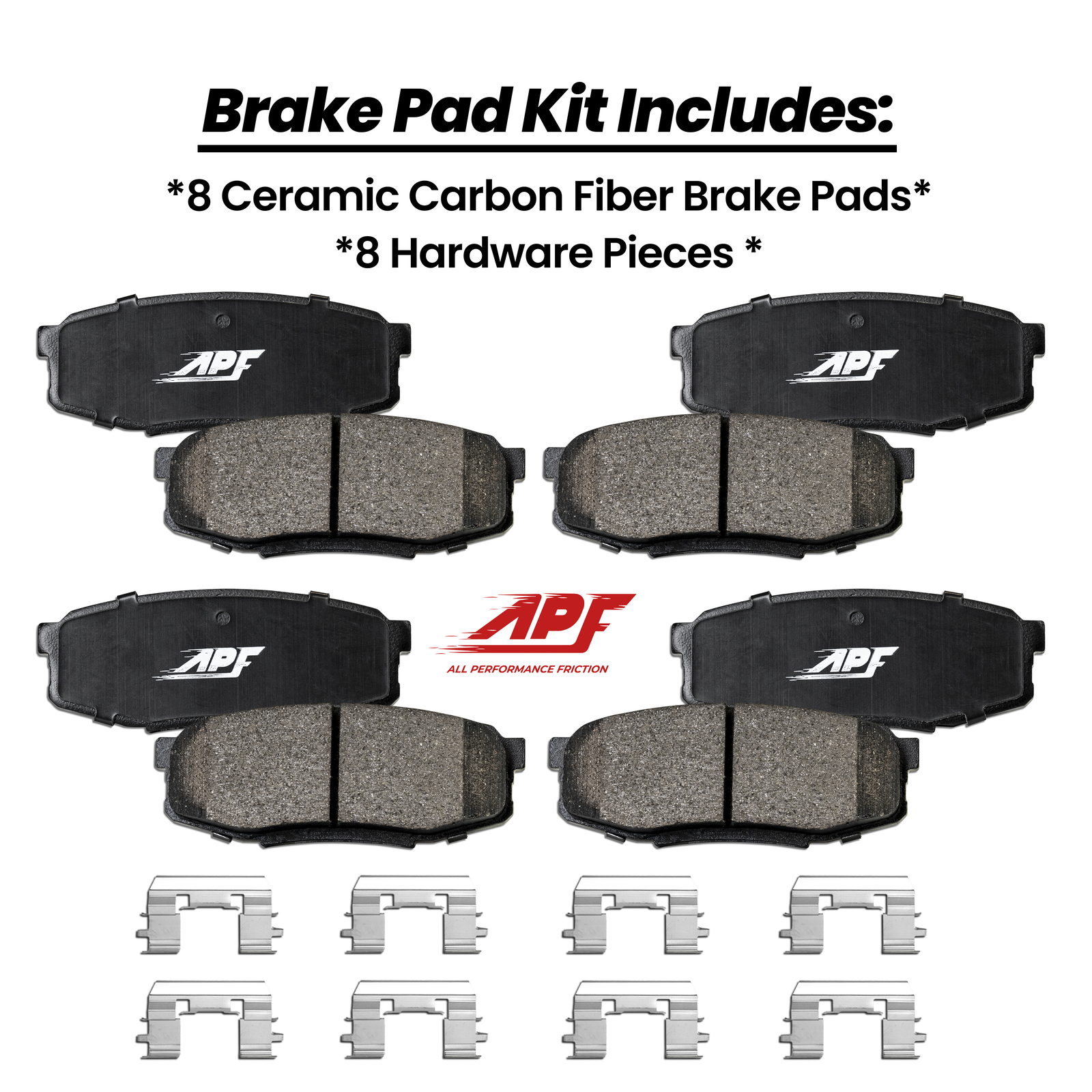 Front and Rear Ceramic Carbon Fiber Pads for 2014-2019 INFINITI Q50