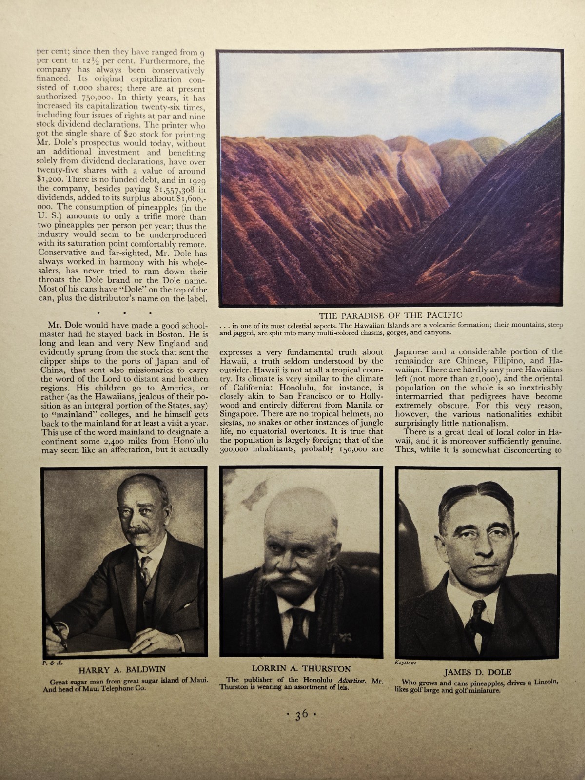 1930 Pineapples In Paradise Magazine Article Hawaiian Pineapple Co Lanai Dole