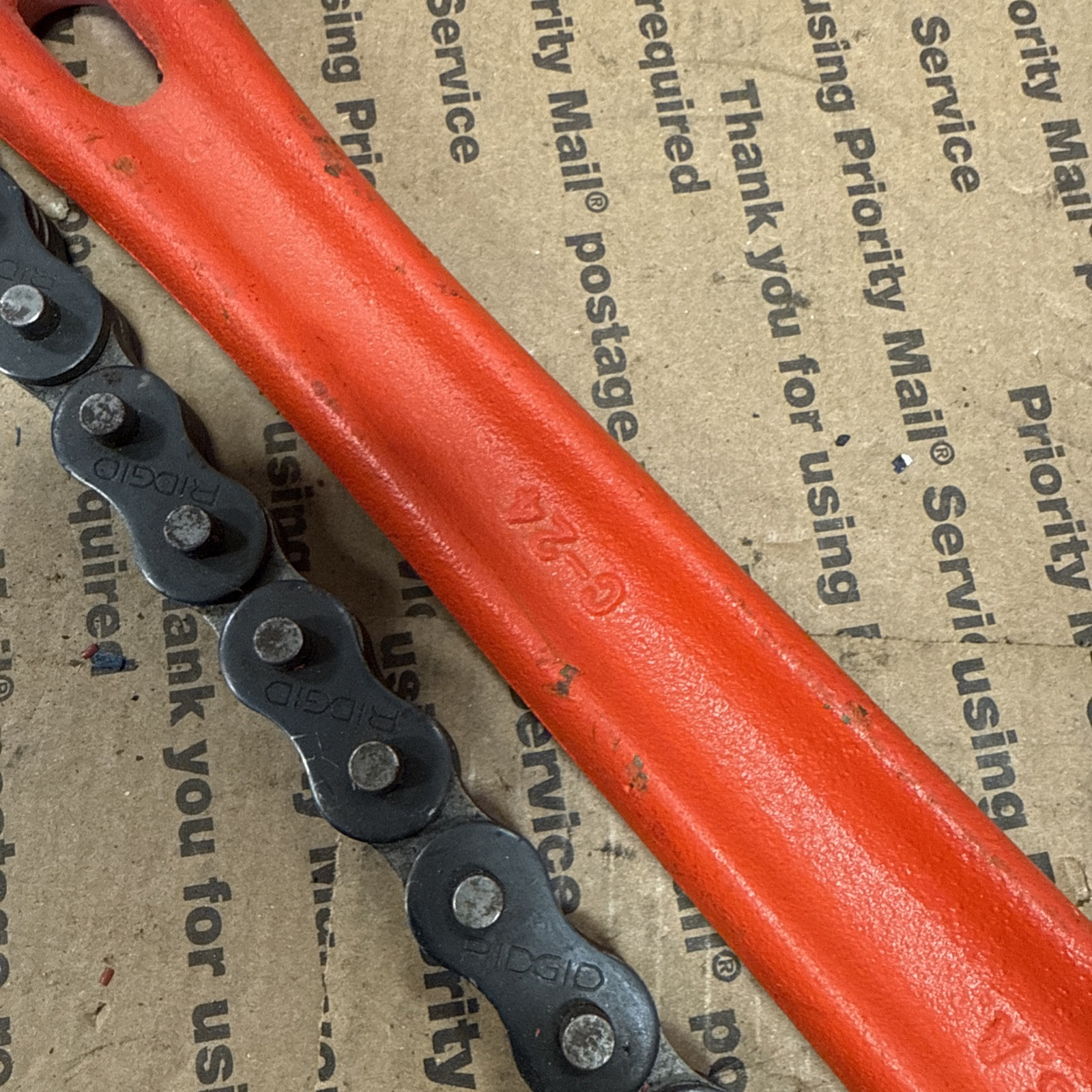 RIDGID Model C-24 Heavy-Duty Chain Wrench 3" New open box Has Paint Scratches