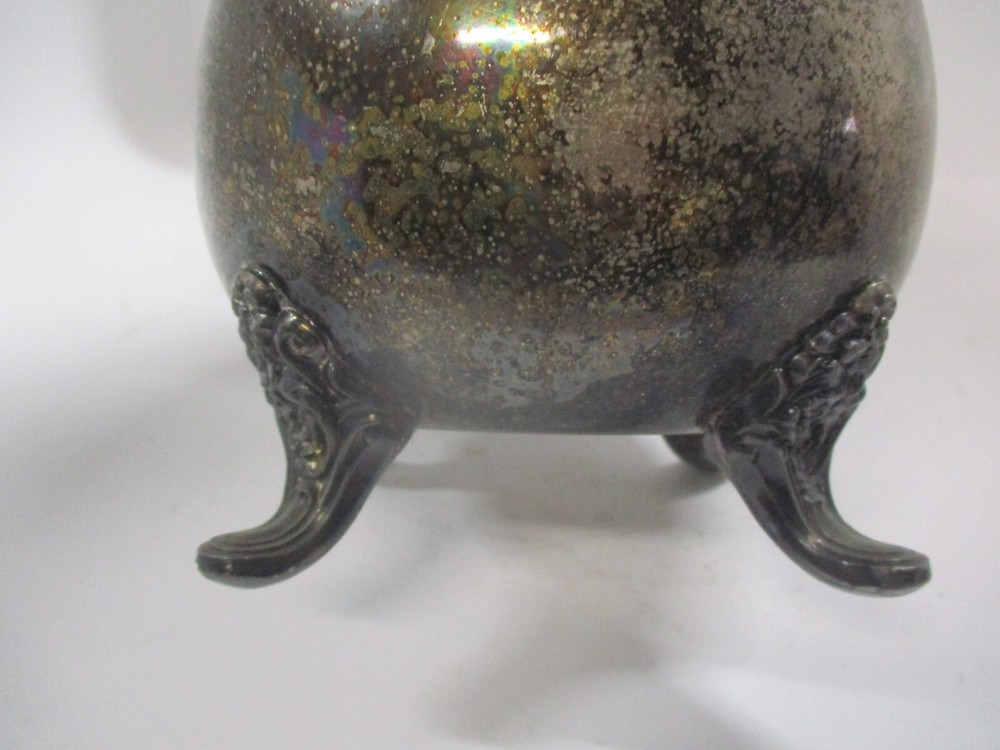 Vintage Unmarked Silverplate Pitcher with Ice Lip