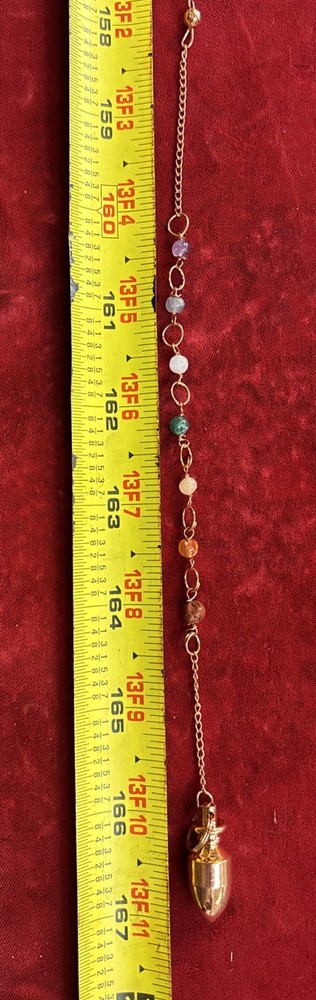 Copper pendulum with Chakra Chain