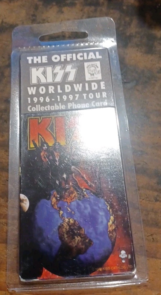 Vintage Sealed KISS Band OFFICIAL WORLDWIDE 1996-1997 TOUR PHONE CARD Sealed NEW