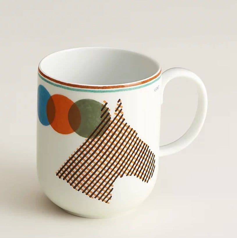 HERMES Cheval So Hermes Mug Cup Horse Pattern Brand New Authentic Rare