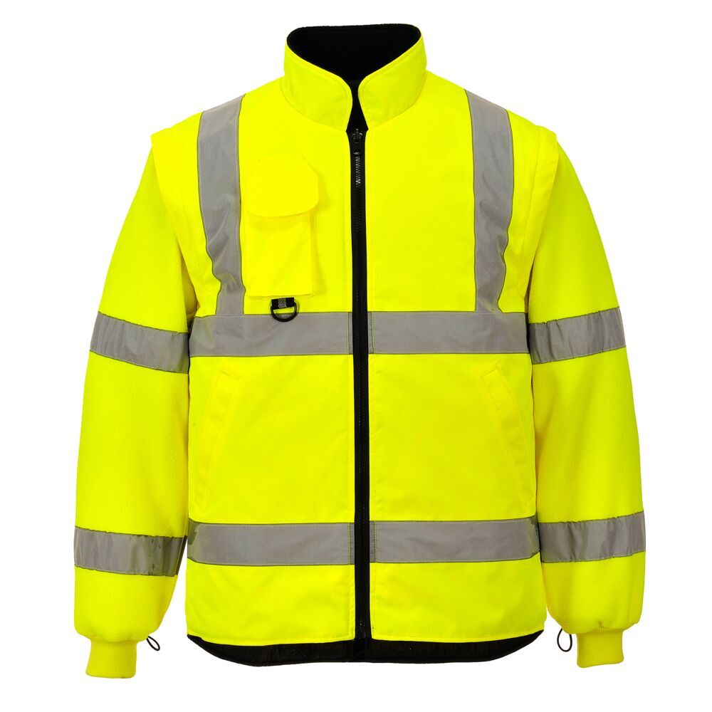 Portwest US427 Hi-Vis Reflective Waterproof 7 in 1 Safety Work Jacket ANSI