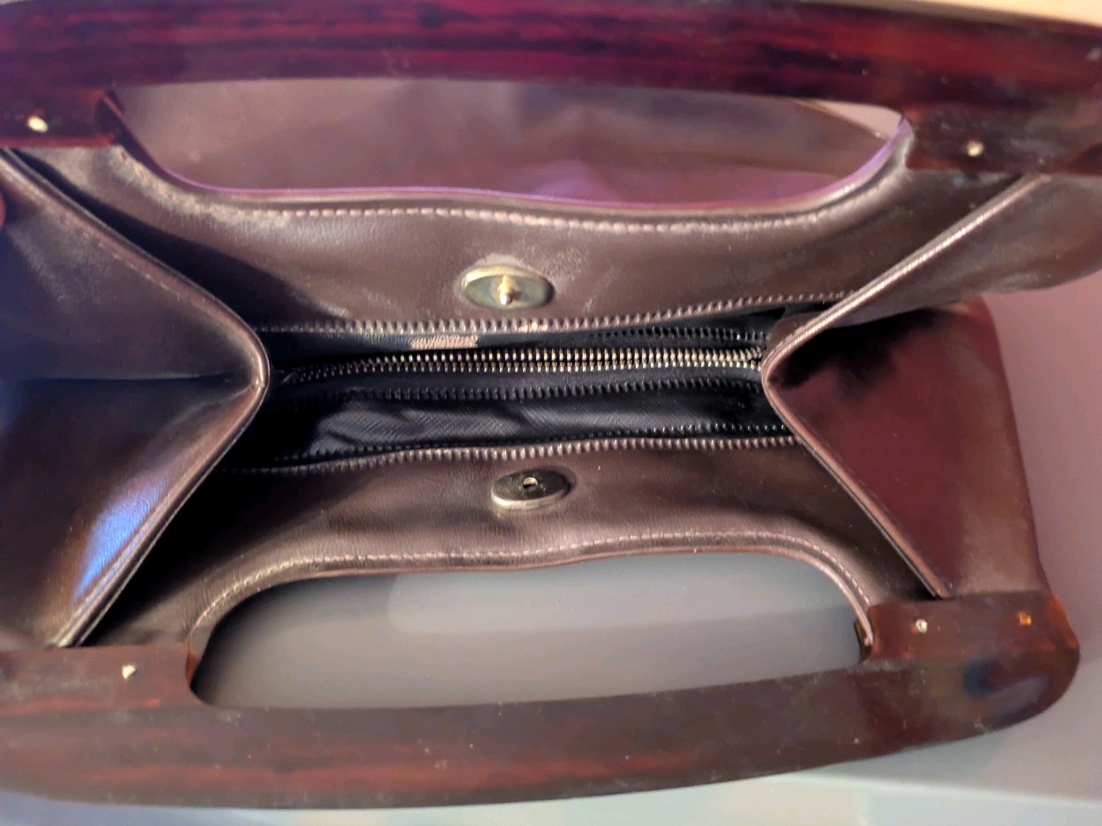 Vintage Excel Handbag With Lucite Handle