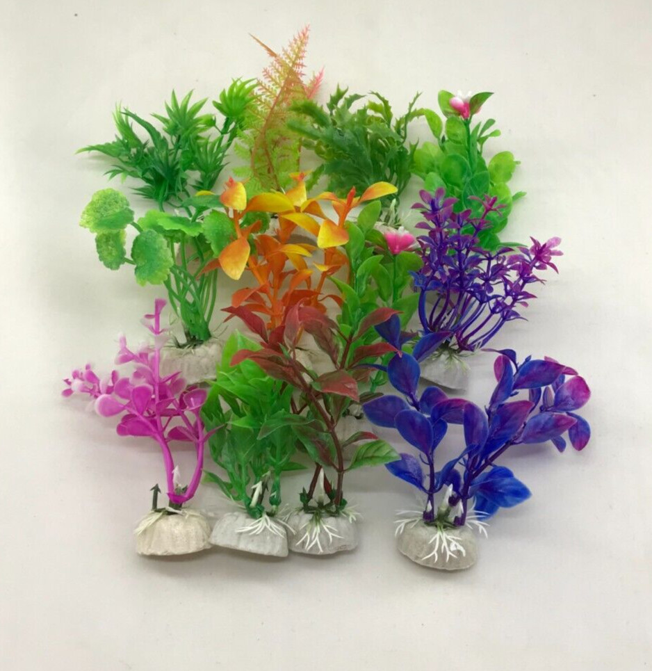 20 Pack Aquarium Artificial Plants - Various Sizes