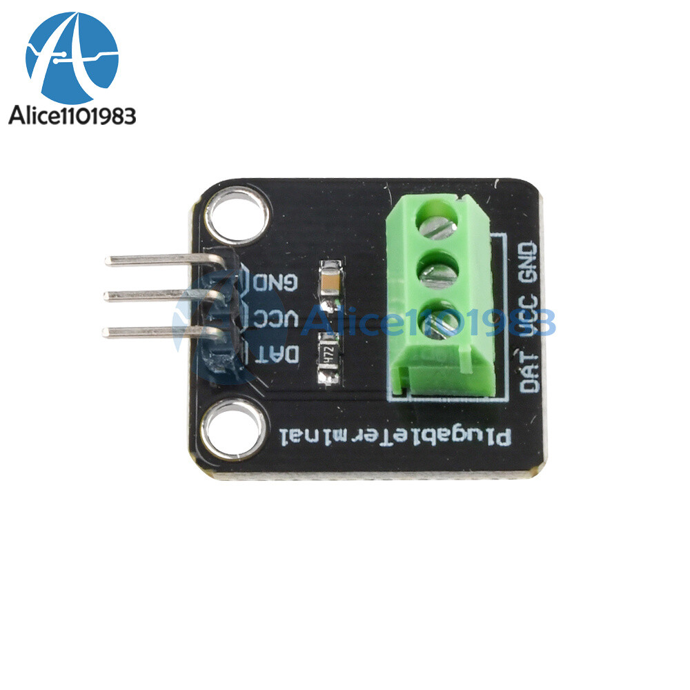 10PCS DS18B20 Temperature Sensor Probe Waterproof Plugable Terminal Adapter