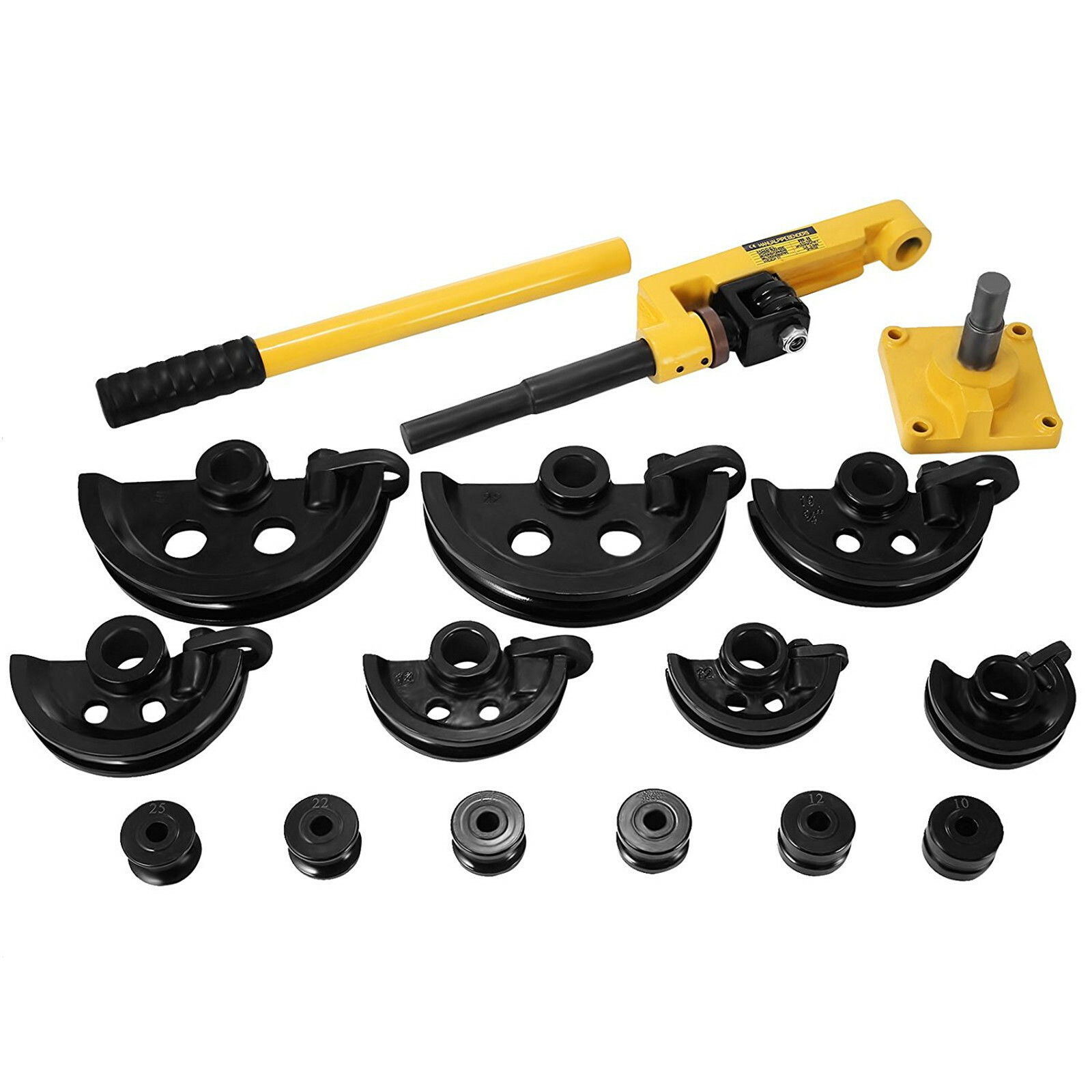 Pipe Bender, Manual Bench Bending Machine 3/8"-1" Tube Bender Set 7 Dies