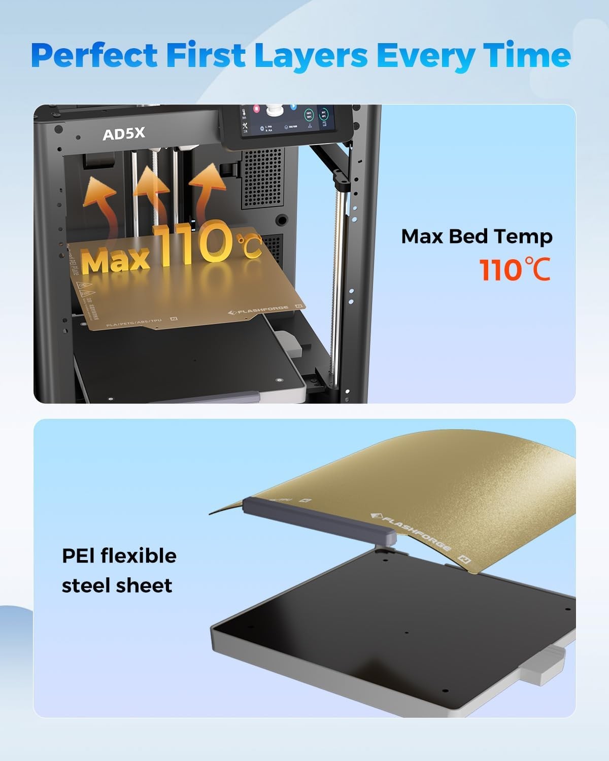 FLASHFORGE AD5X Multi-Color 3D Printer 4 Colors W/ IFS Max 600mm/s Auto Leveling