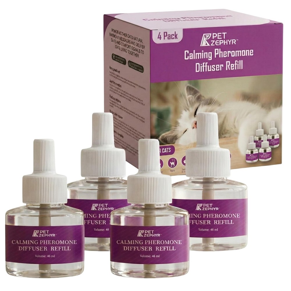 (Compatible with All Common Diffuser Heads) Cat Pheromone Diffuser Refill - 4...