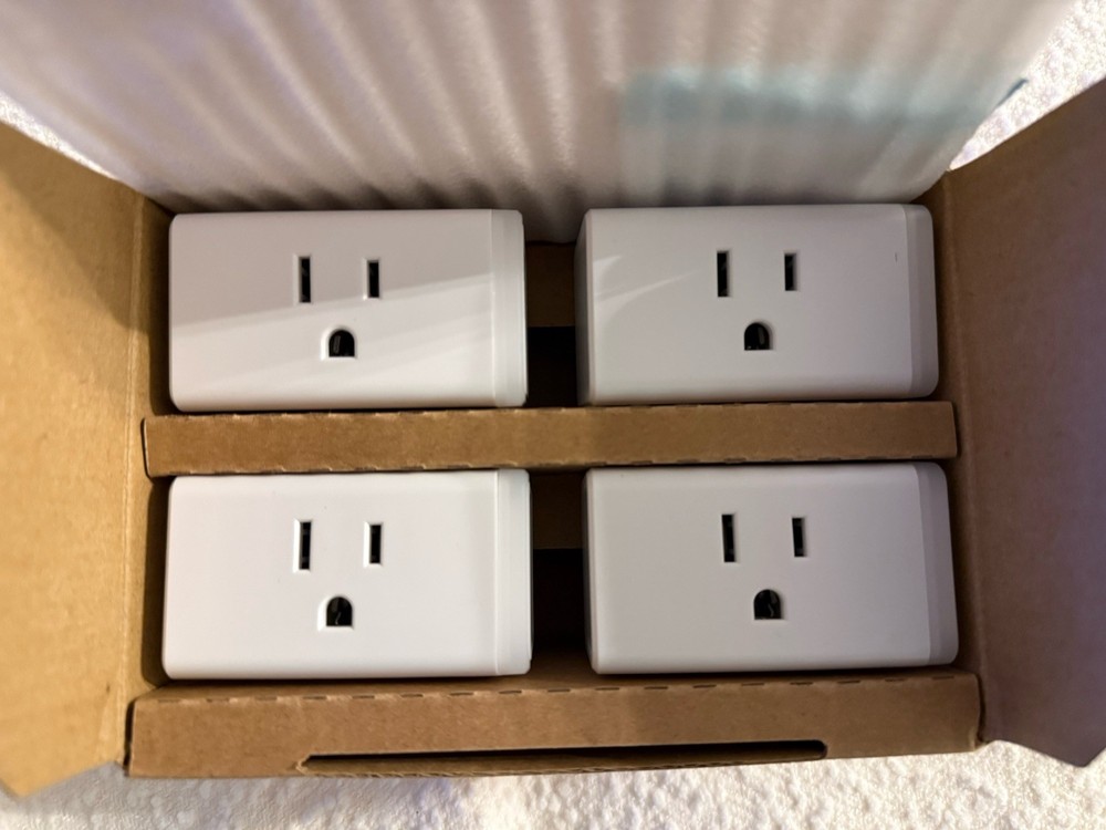 TP-LINK Kasa Smart Wi-Fi Plug Mini 4-Pack Type B White Wireless App-Controlled