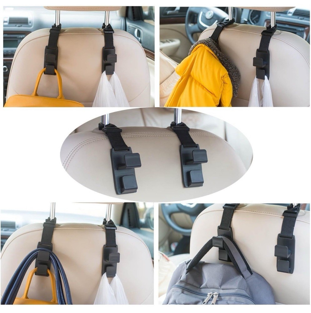 4 Pack Car Backseat Headrest Hook