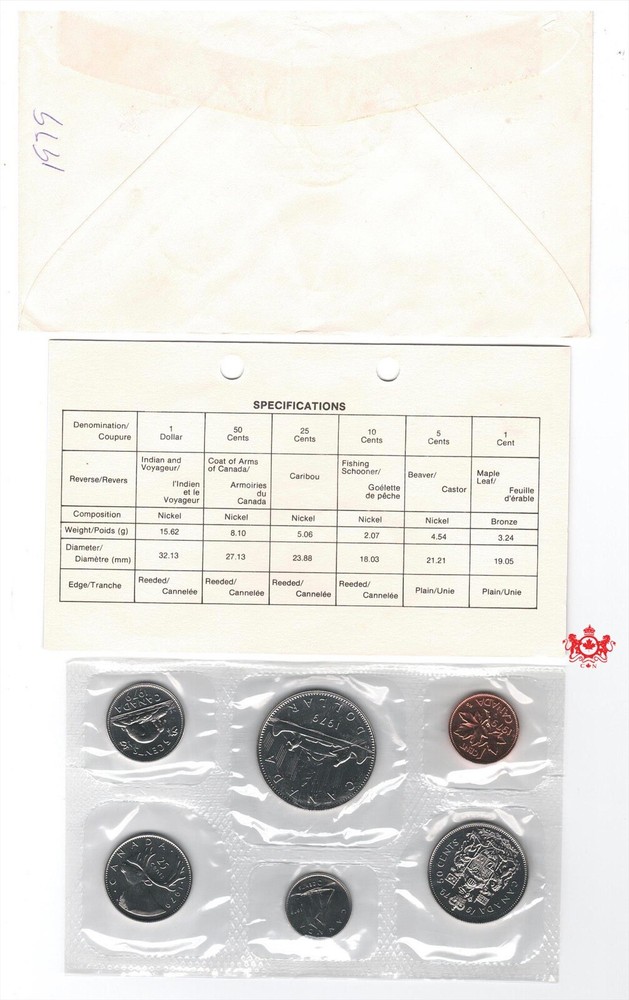 1979 Canada Proof Like Set - Double Date 5 Cents -