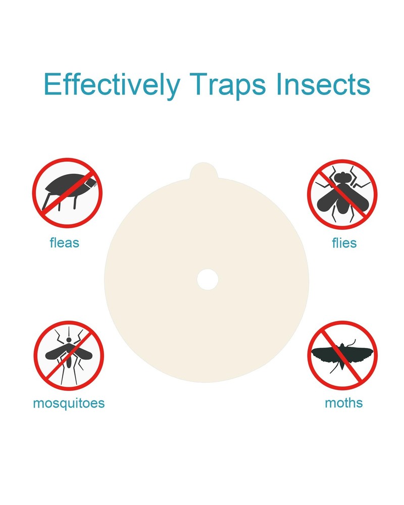 24 Pack Flea Trap Refill Discs for Bug Md Flea Trap, 5.4" Replacement Sticky