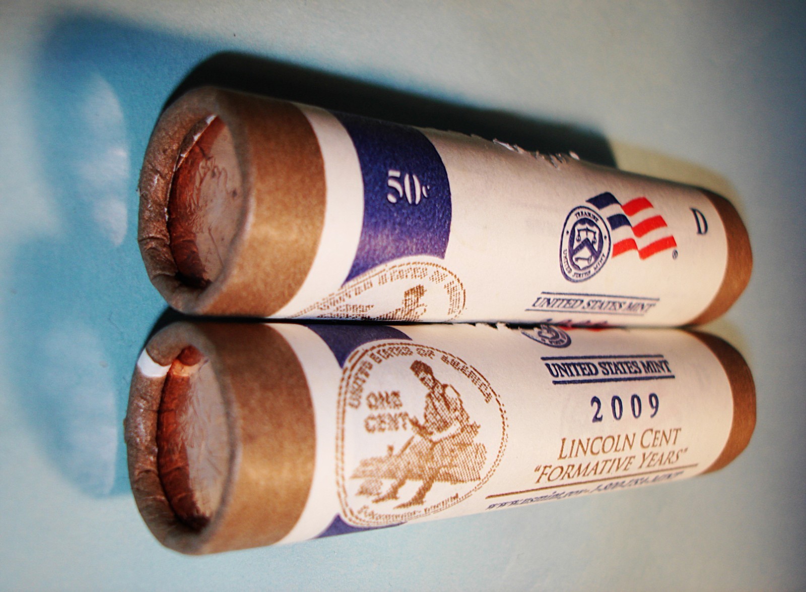 TWO (2) BU U.S. MINT Rolls LP2 2009-D FORM. YEARS 1¢ CENTS