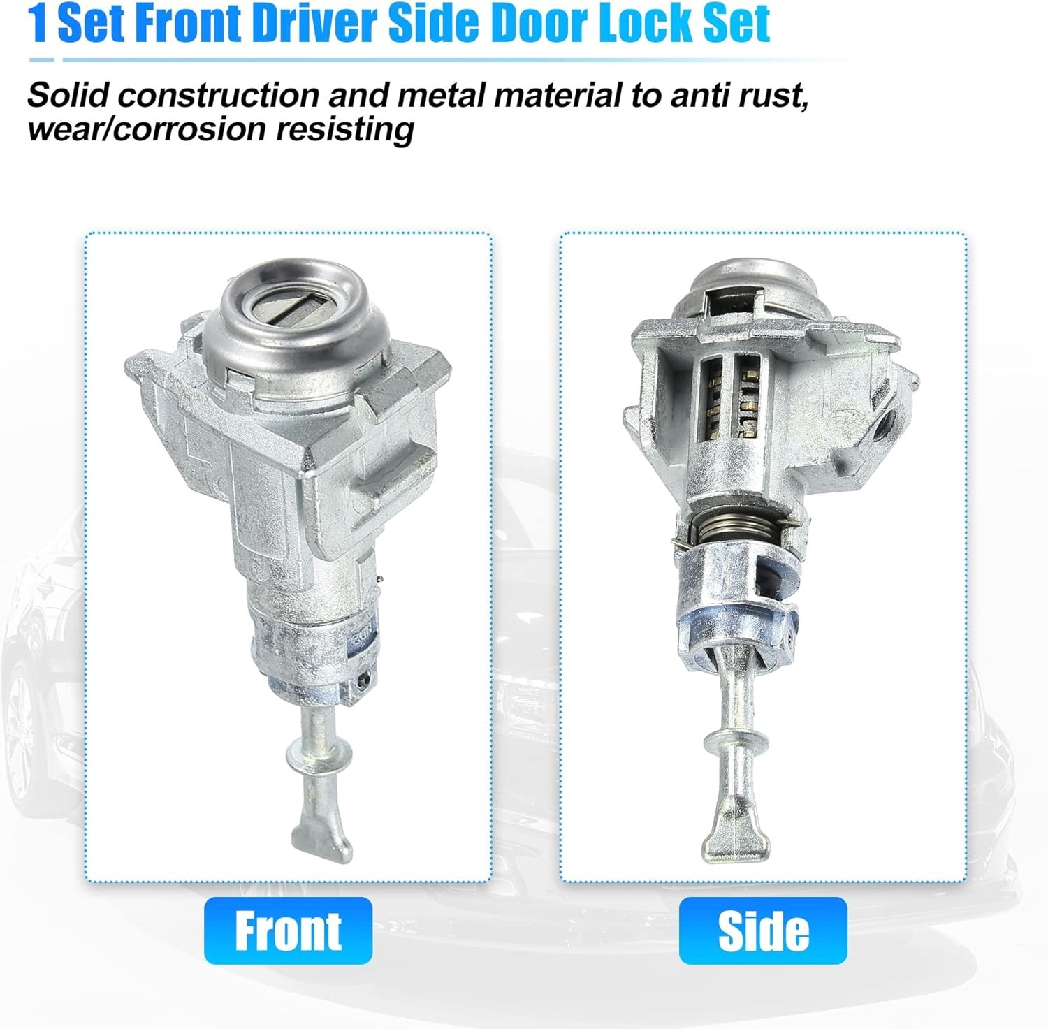 Ignition Lock Cylinder and Front Driver Side Door Lock Cylinder for Kia