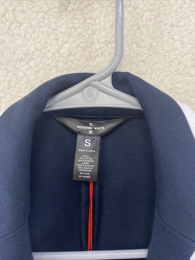 Houston White Navy Blue Jacket Size Small