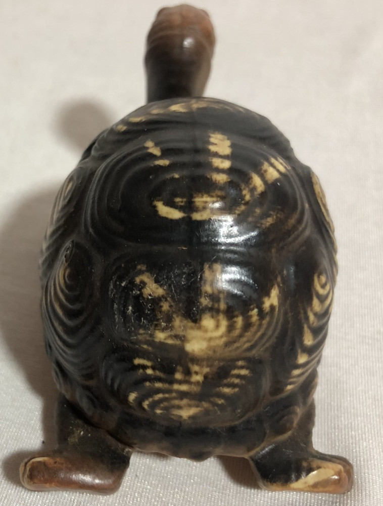 JAPAN Vintage Ceramic Turtle 2" Tall 4" Long