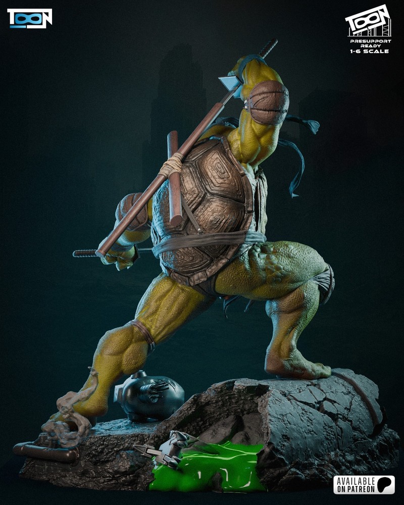 Leonardo TMNT Statue 3D Printed Kit Unpainted/Unassembled