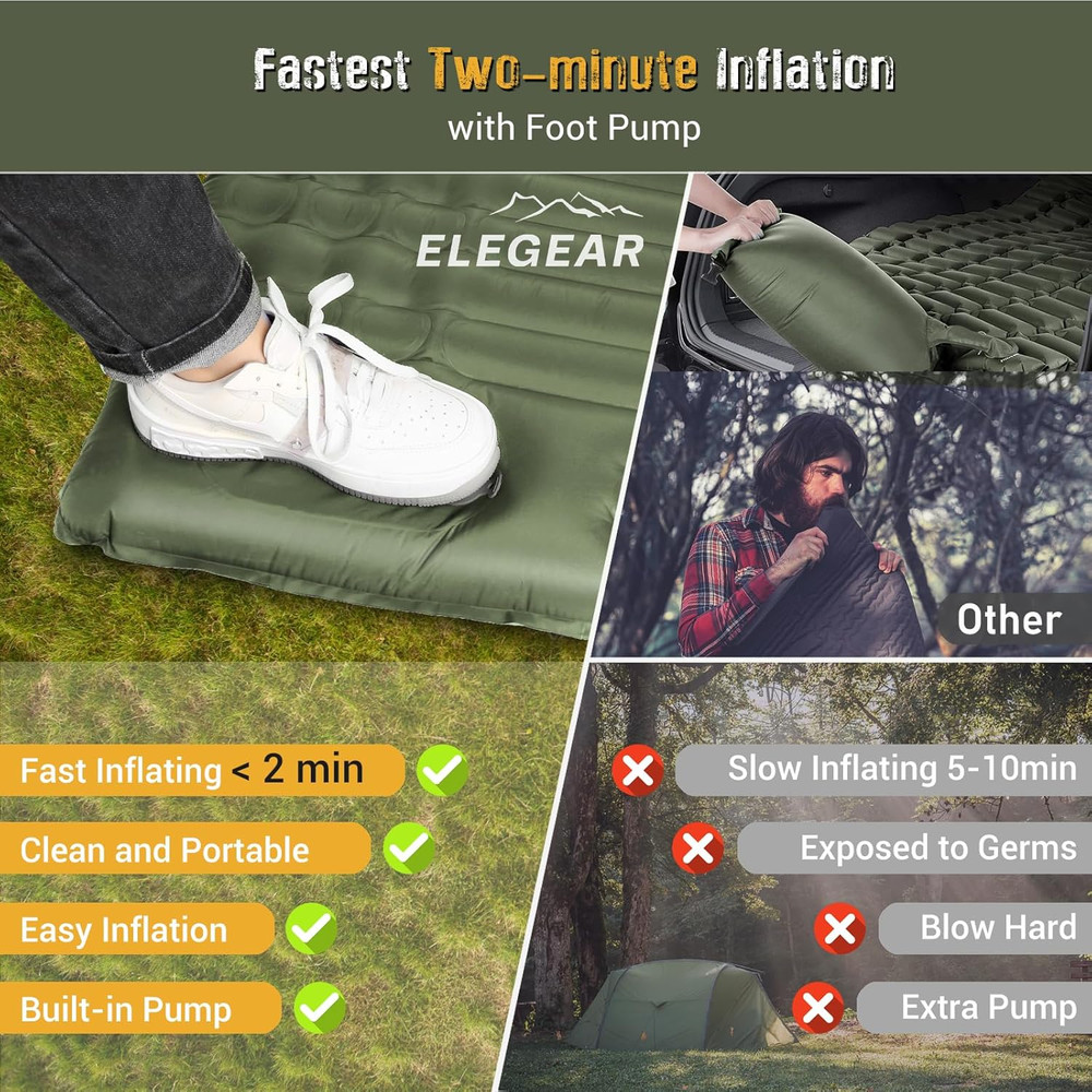 Colchoneta autoinflable Elegear para acampar
