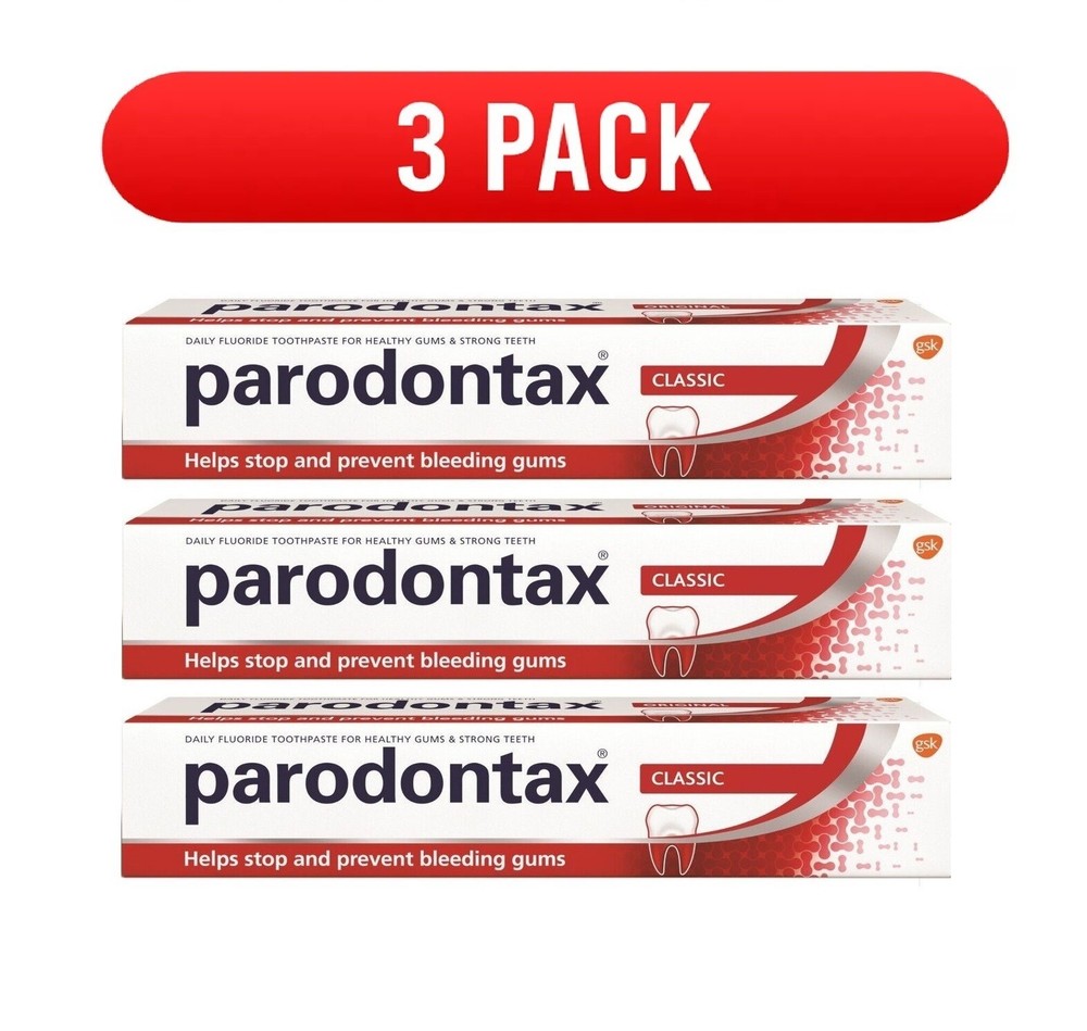 3 Pack Parodontax Classic Toothpaste without fluoride 3х75ml