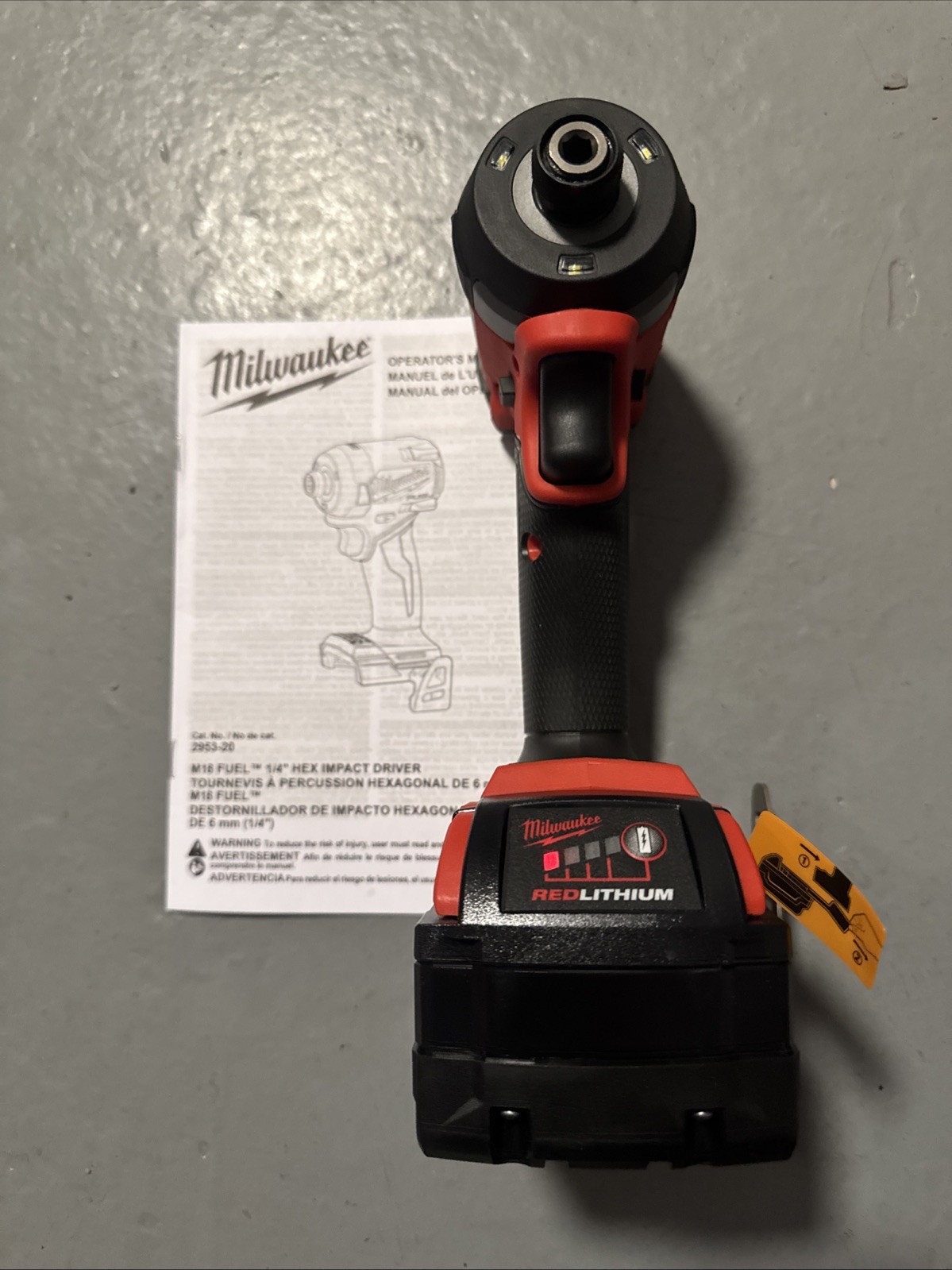 Milwaukee 2953-20 M18 Fuel 18V 1/4" HEX Impact Driver w/XC 5.0 Battery