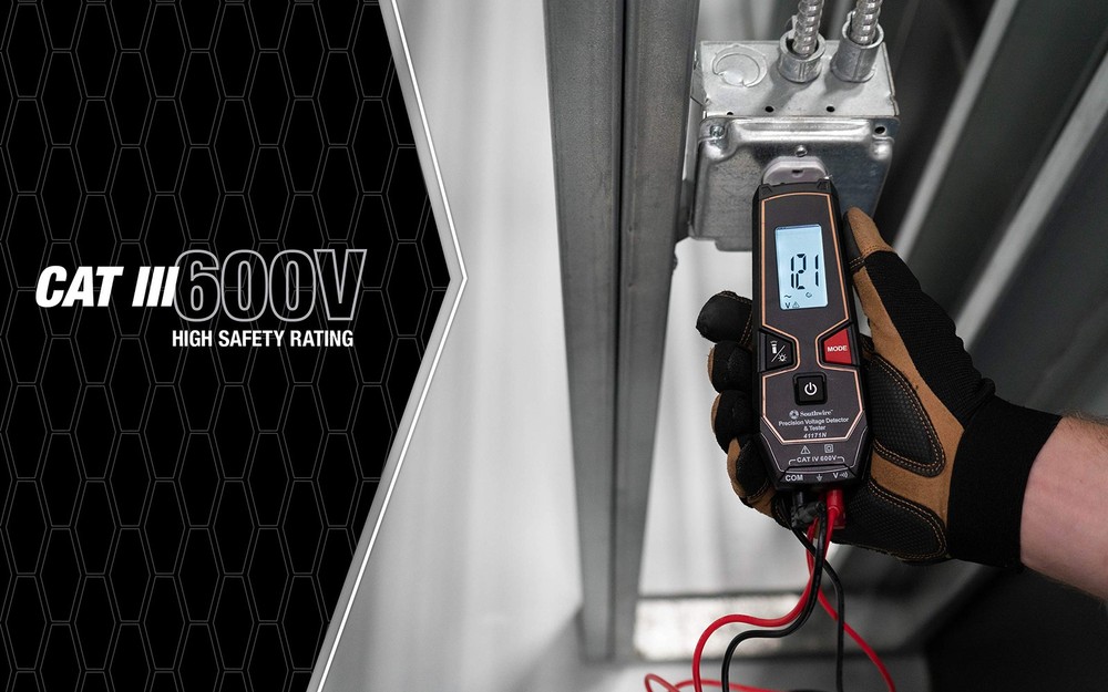 Tester LCD 600VAC/VDC NCV - Auto Detects AC or DC One Size, Multi