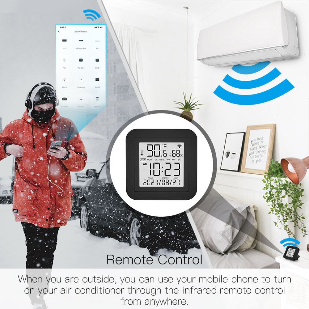 MOES WiFi IR Universal Smart Remote Control With Temperature Humidity Sensor APP