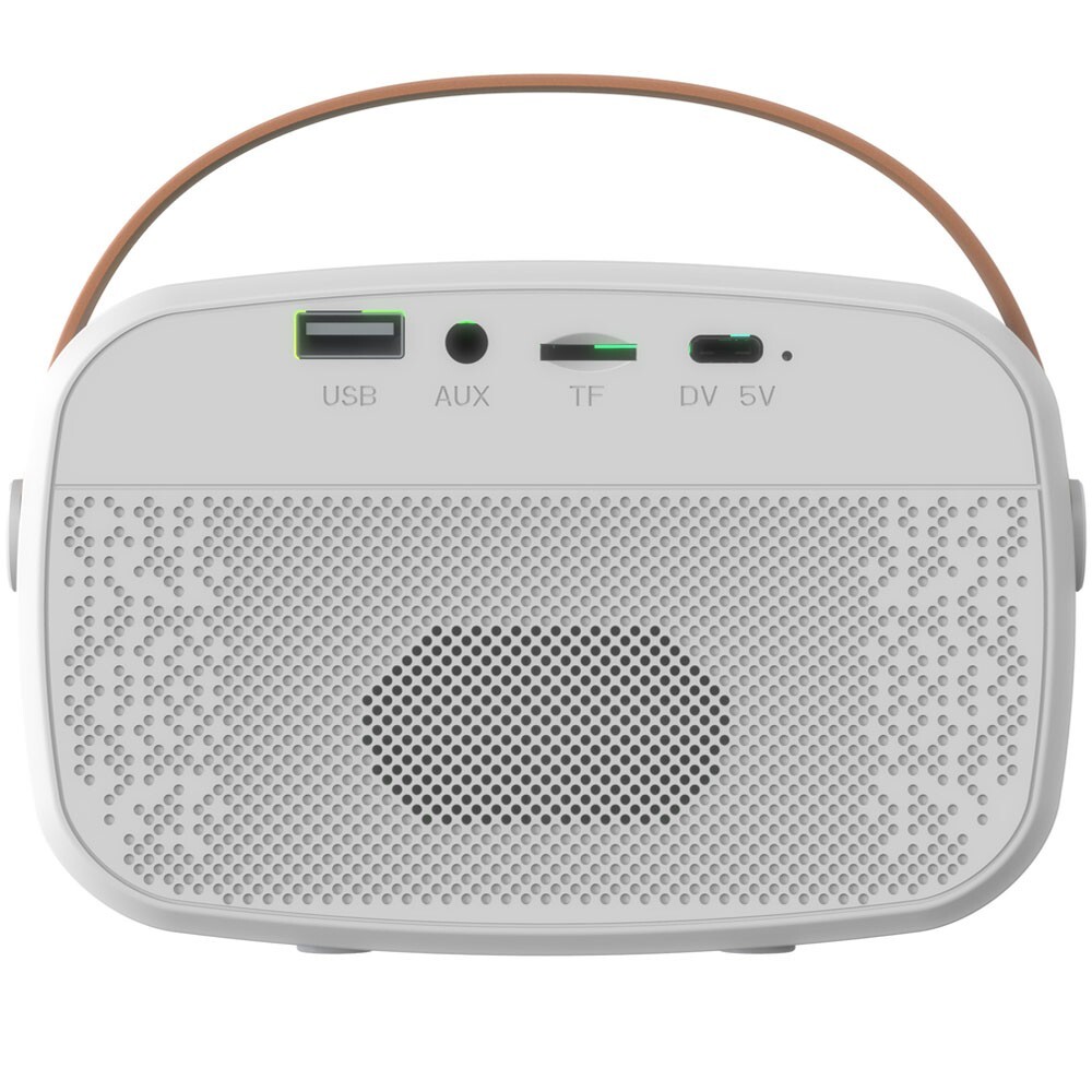 Supersonic Mini Bluetooth Karaoke Portable Speaker w/ Microphone (White)