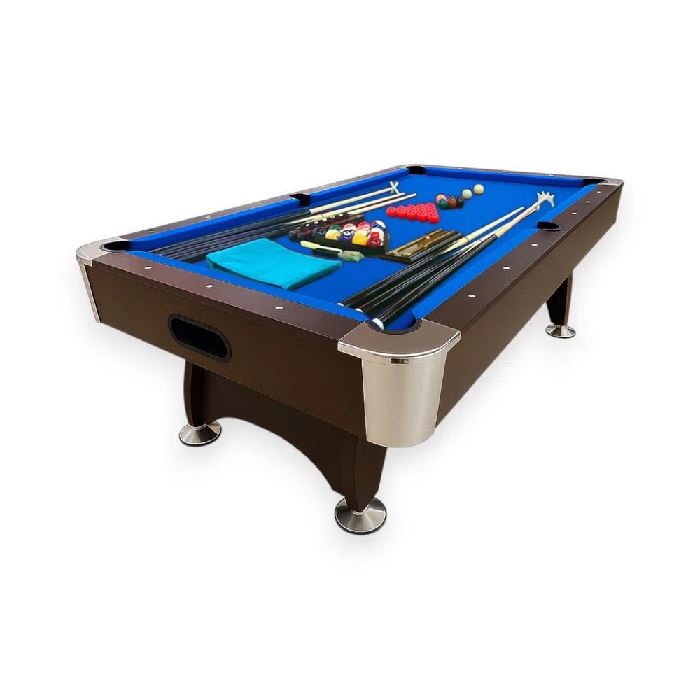 Pool Table (7 ft) ( Automatic Ball Return) (Brown/Blue) (Free Shipping)