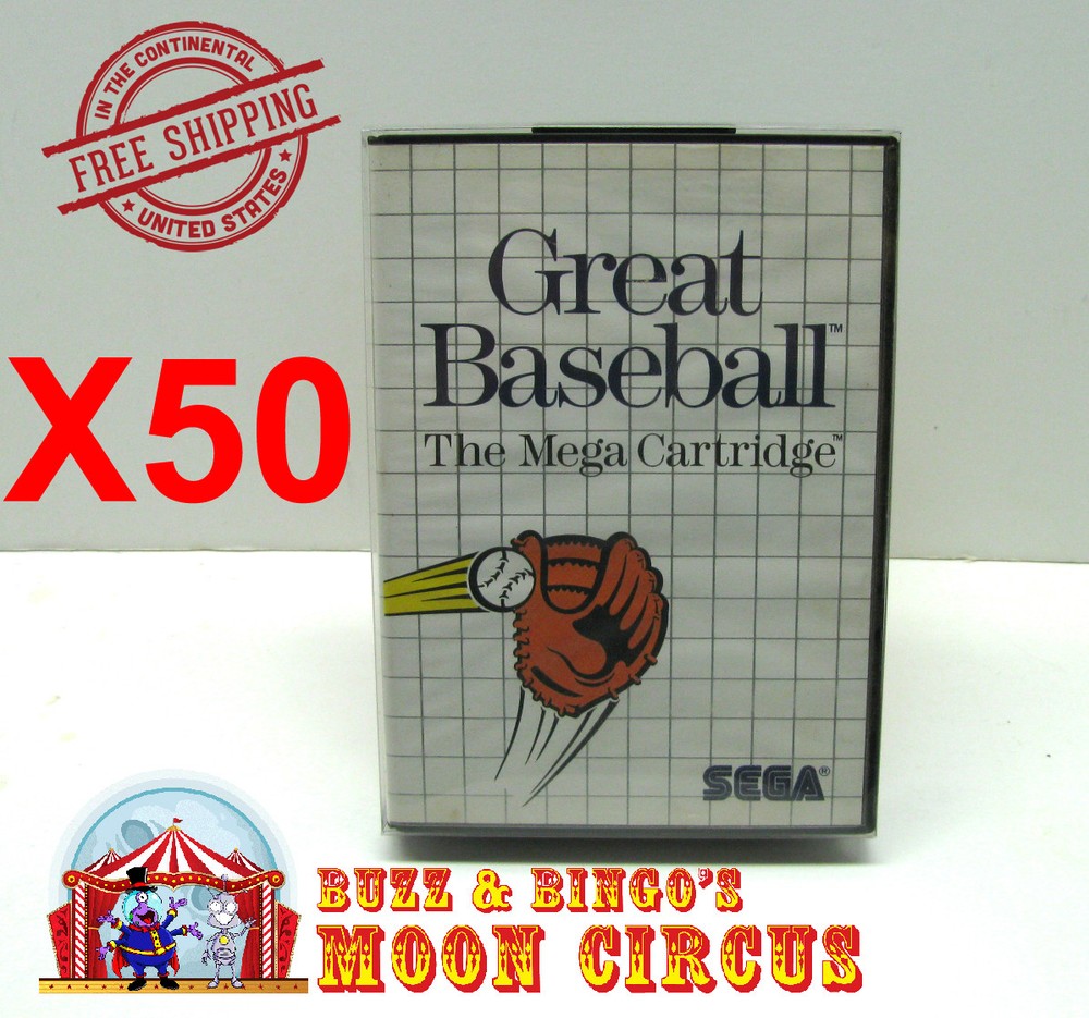 50x SEGA MASTER SYSTEM CIB GAME - CLEAR PROTECTIVE BOX PROTECTOR SLEEVE CASE