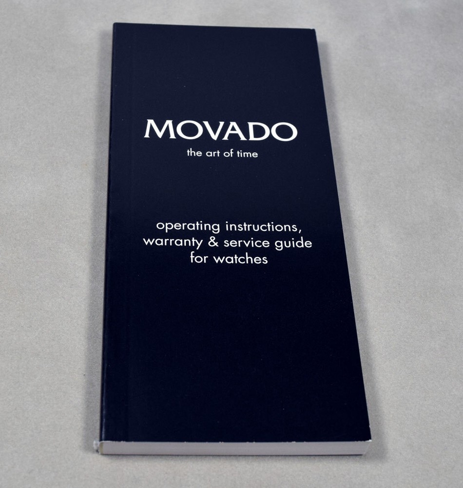 Movado Watch General Instructions Booklet only
