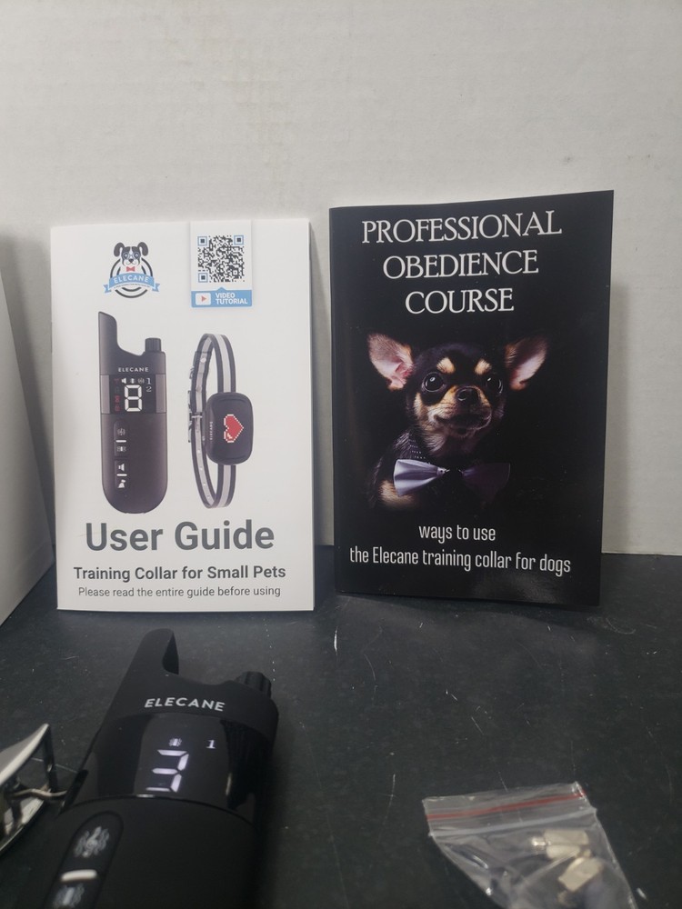 ELECANE Training Collar For Small Pets Rechargeable Remote Control Complete