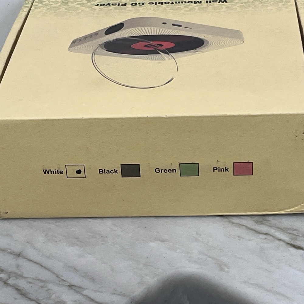 KC-808 CD Player Wall Mountable Bluetooth CD Player Speaker with Remote NEW