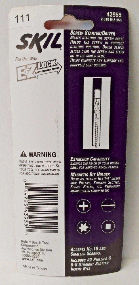 Skil 43955 5" Magnetic Screw Starter Driver Set
